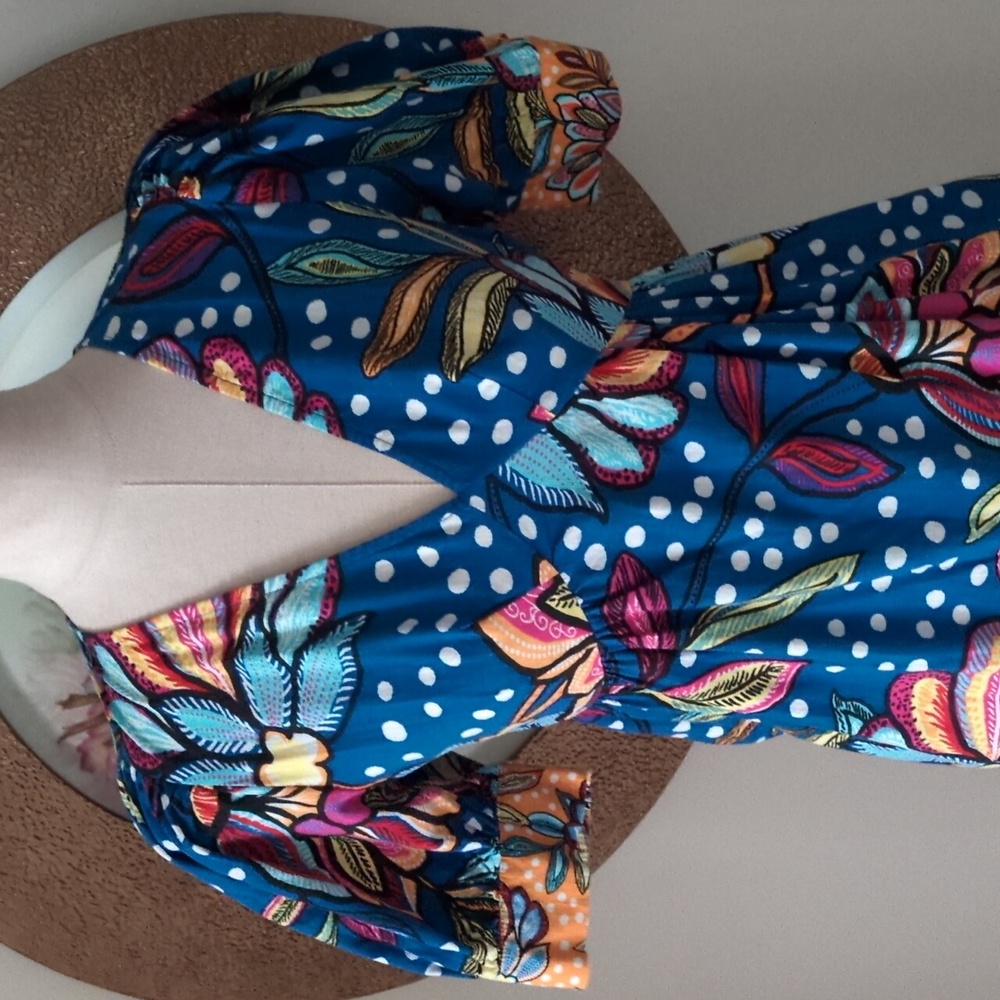Target Tabitha Blue Floral V-Neck Maxi Dress